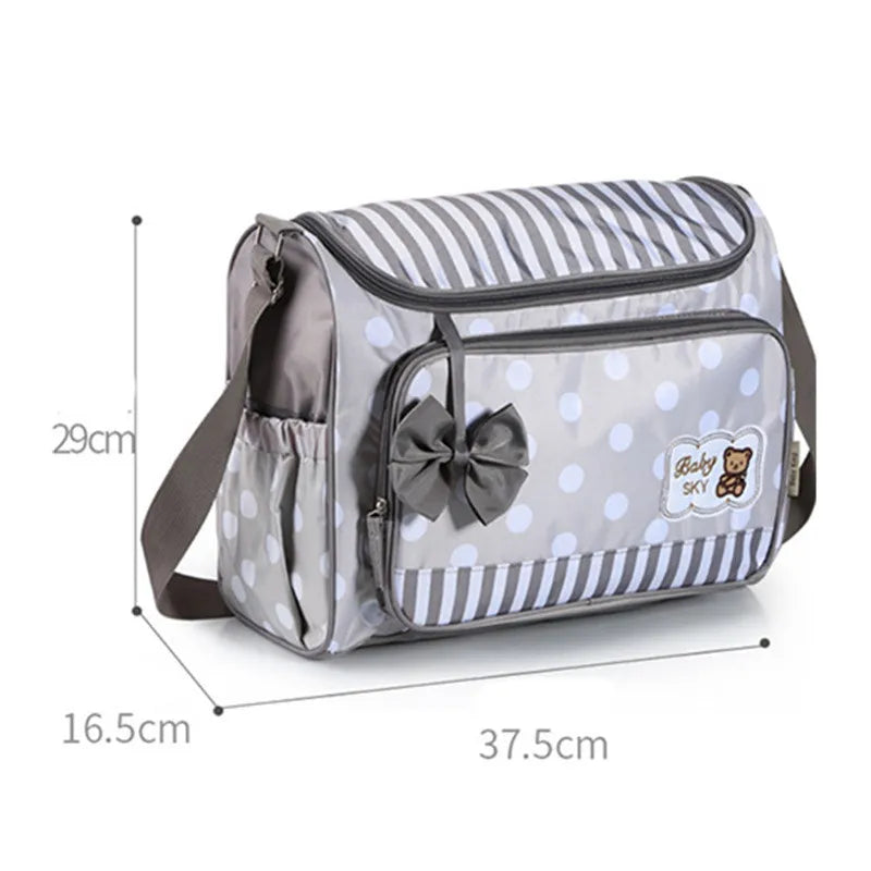 Mommy Bag Four-Piece Set – Bowknot Outing Large-Capacity Multifunctional Bag