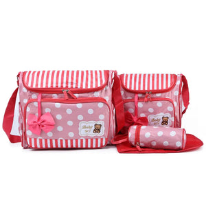 Mommy Bag Four-Piece Set – Bowknot Outing Large-Capacity Multifunctional Bag