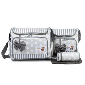 Mommy Bag Four-Piece Set – Bowknot Outing Large-Capacity Multifunctional Bag