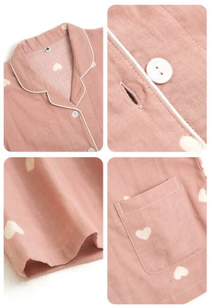 Spring & Summer Cotton Gauze Pajama Set