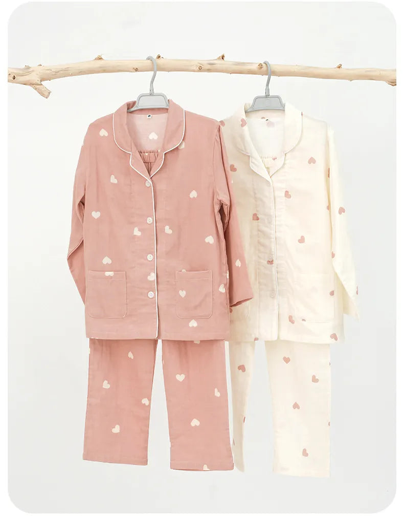 Spring & Summer Cotton Gauze Pajama Set