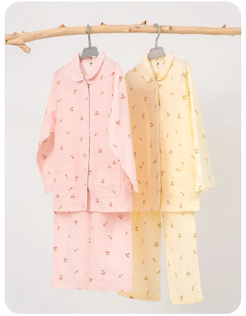 Spring & Summer Cotton Gauze Pajama Set