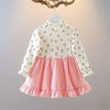 Girls’ Long Sleeve Cute Cherry Bear Dress