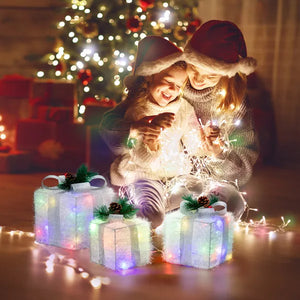 White Christmas Lighting Gift Box