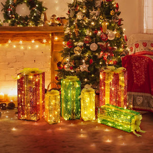 White Christmas Lighting Gift Box