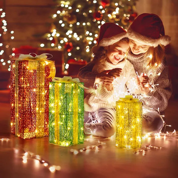 White Christmas Lighting Gift Box