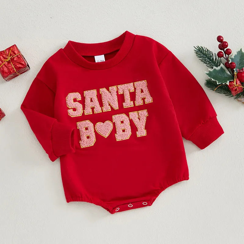 Christmas Sweatshirt Romper